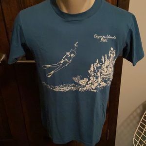 Vtg 80’s Cayman Islands Tourist Diving T-shirt